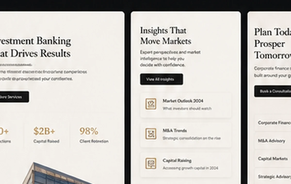 CapitalWise content panels